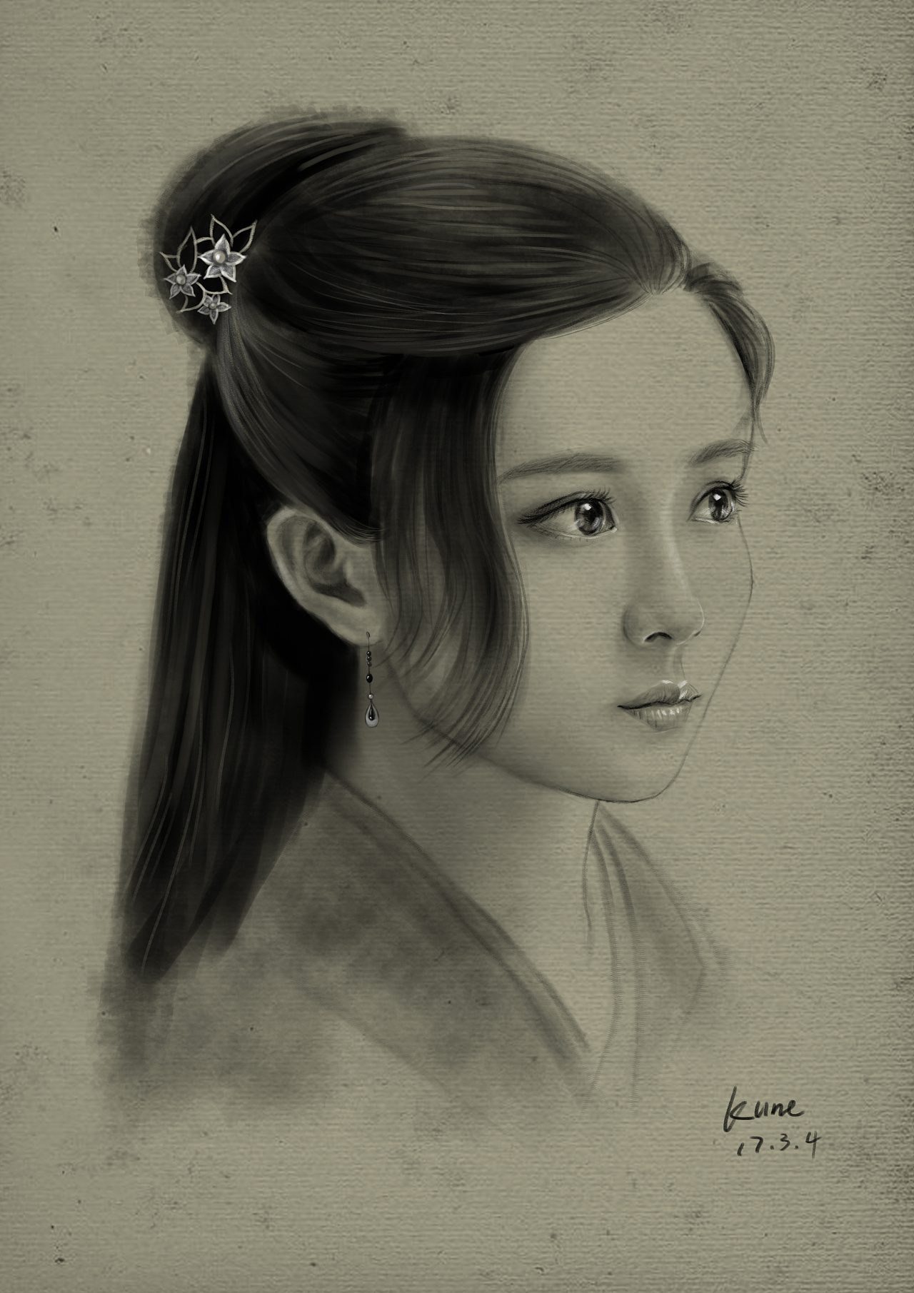 库恩の绘射雕英雄传穆念慈