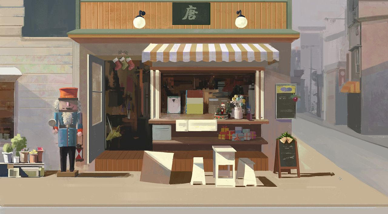 街边小店|插画|艺术插画|大树dawn - 原创作品 - 站酷 (zcool)