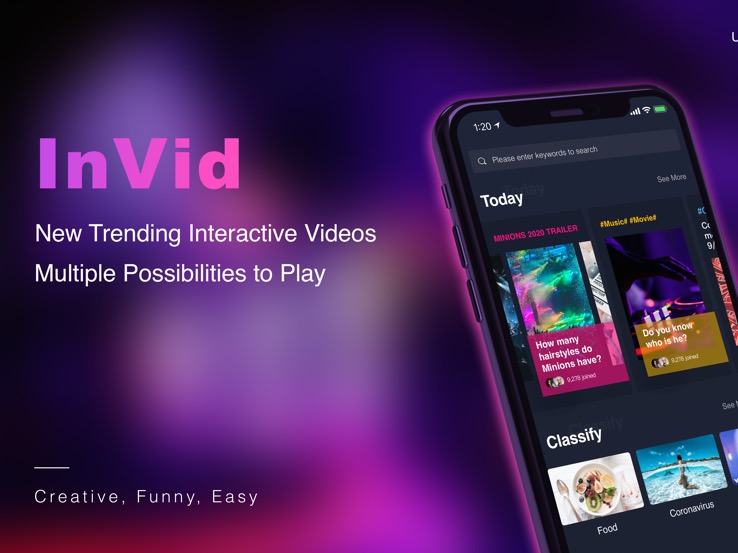InVid创意互动短视频APP_夜晓阑站酷ZCOOL