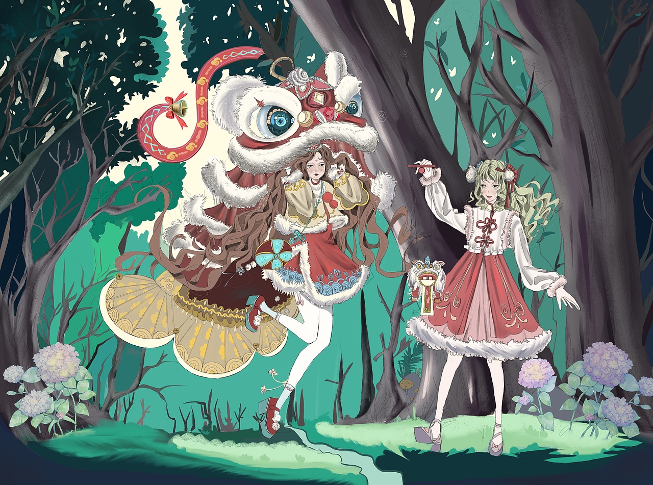 小魔女霓娜的花灯奇幻冒险（图ZMjU3ODAwMDY4） - 概念设定 - 站酷设计师霓娜塔原创素材 - 站酷ZCOOL