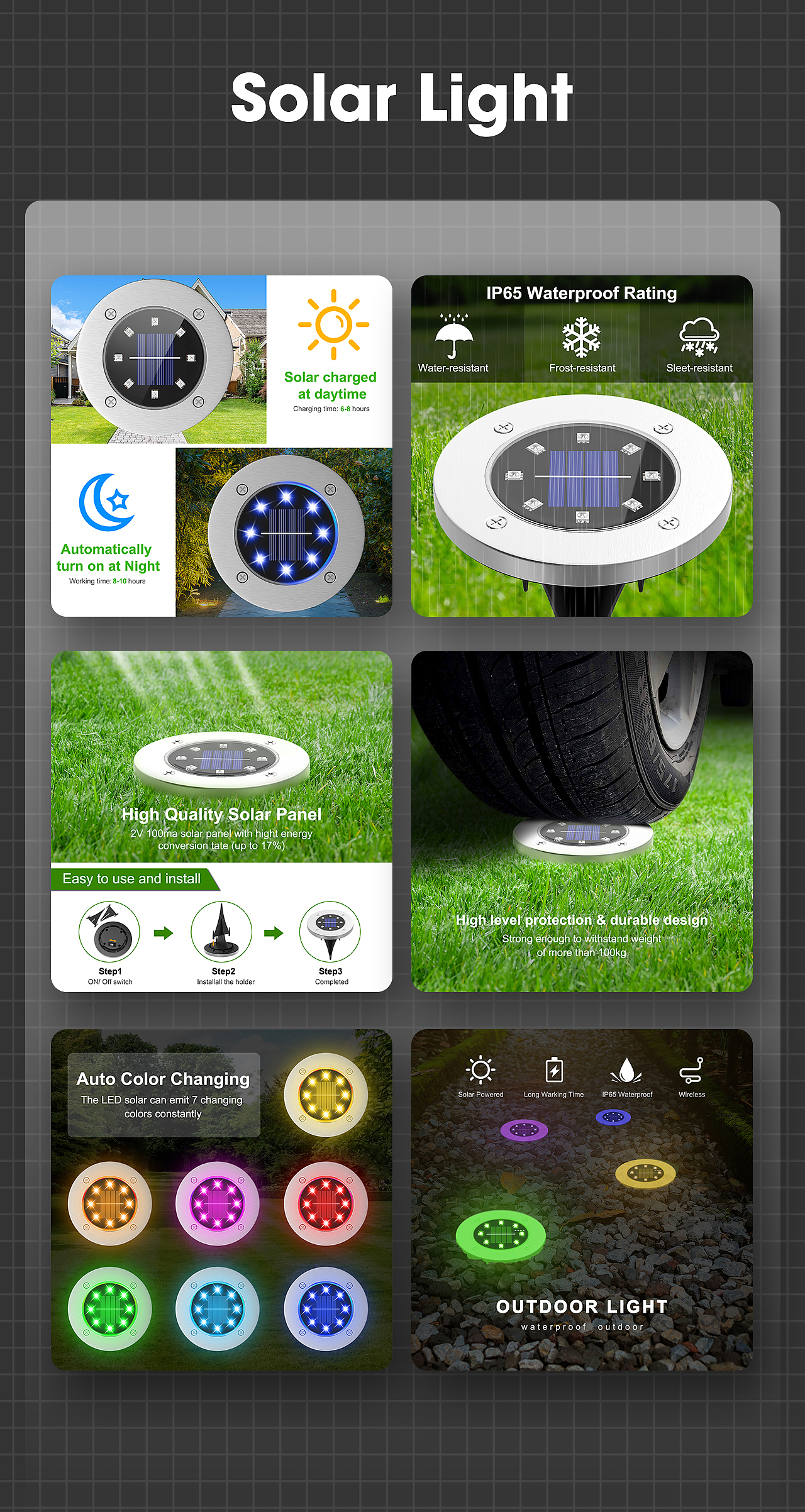 亚马逊 太阳能灯 主图