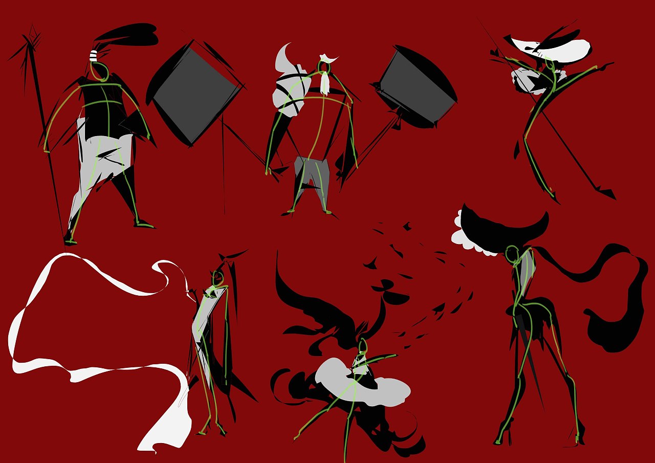 剪影练习|插画|插画习作|画绿子 - 原创作品 - 站酷 (zcool)