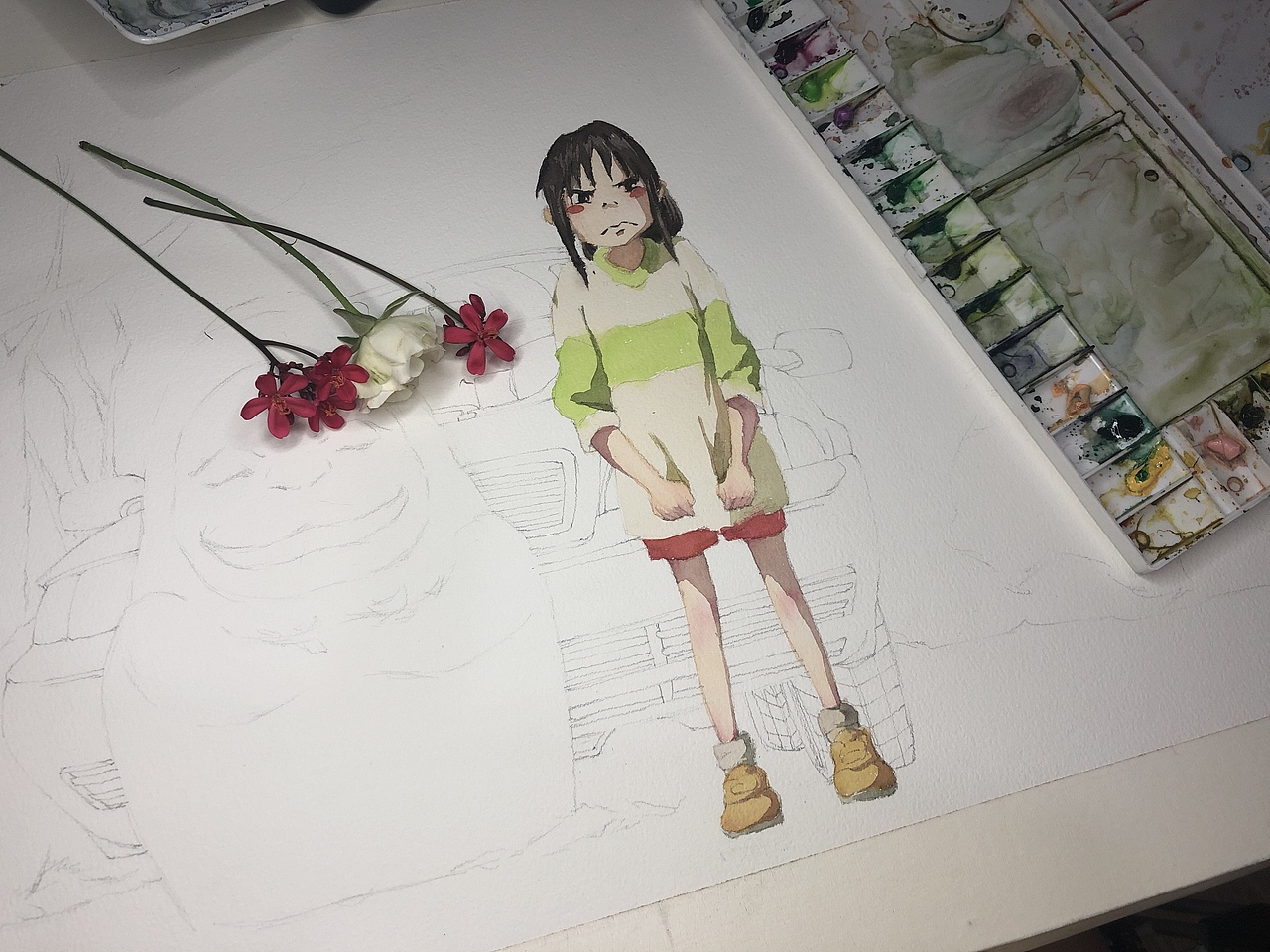 【水彩过程】千与千寻