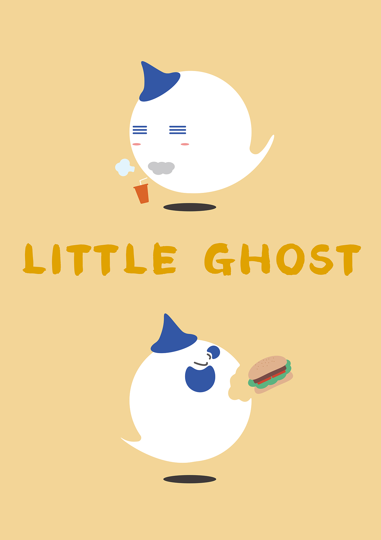little ghost（图ZMTcxODYxMzI4） - IP形象 - 站酷设计师小黄今天吃饱了吗原创素材 - 站酷ZCOOL