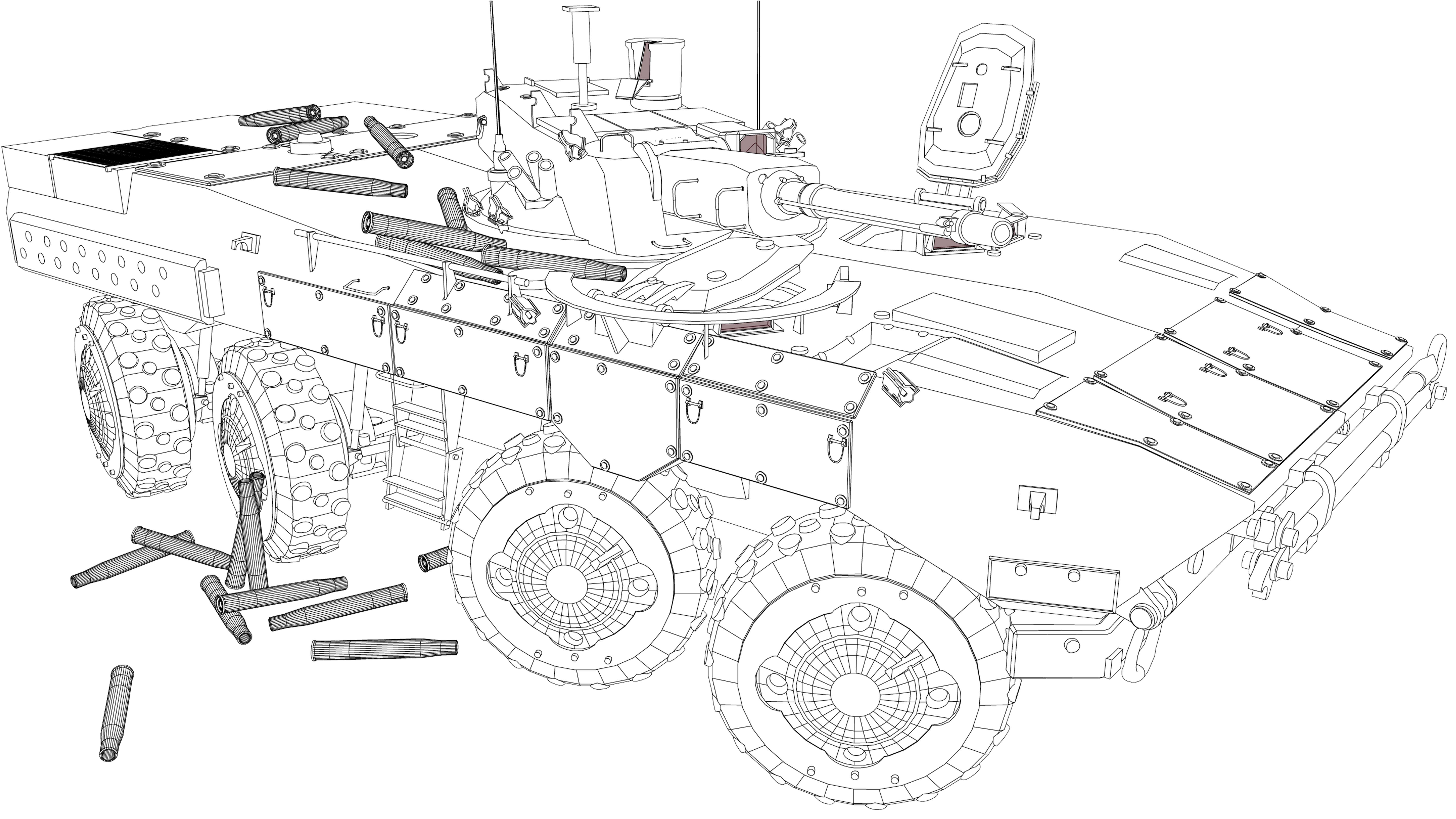 装甲车画法火箭图片