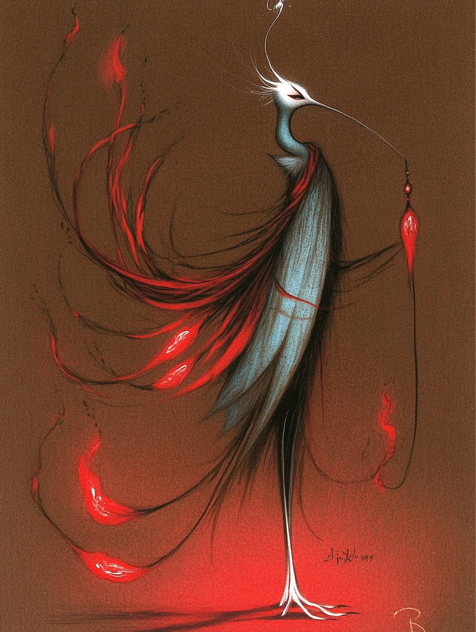 毕方的传说：神话中的神秘生物🌌✨（图ZMzc4NDczMzUy） - AI作品 - 站酷设计师快乐章章原创素材 - 站酷ZCOOL