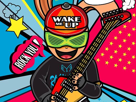 創(chuàng)意與擬人插畫練習——RABBIT ROCK（個人主頁-ZNTMwNDIzODA=） - 創(chuàng)作習作 - 站酷設(shè)計師愛設(shè)計的湯圓原創(chuàng)素材 - 站酷ZCOOL