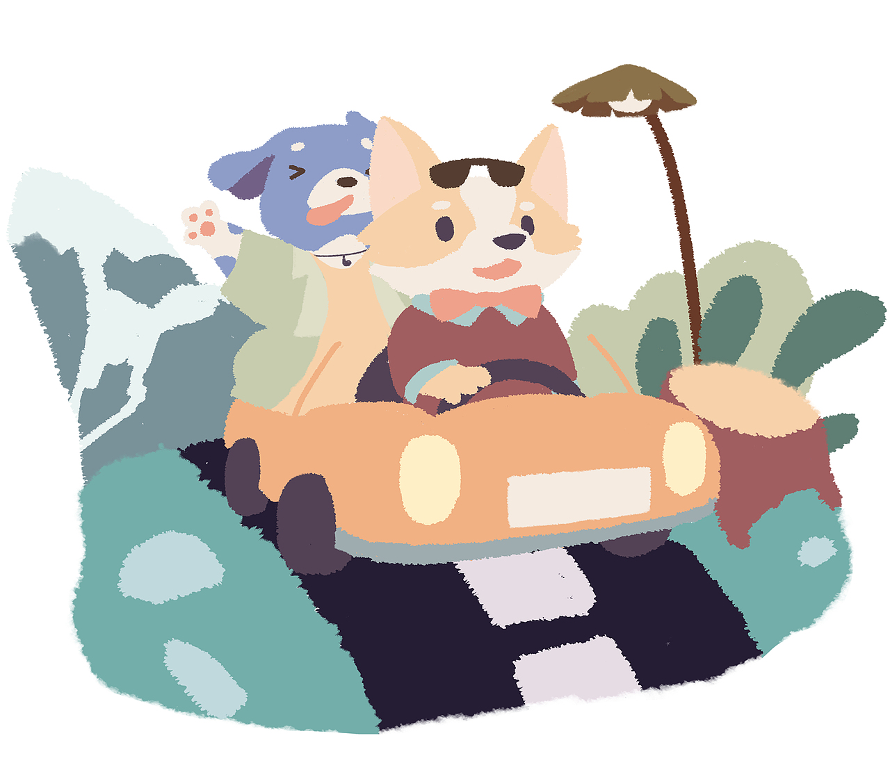 上路咯～～（图ZMjYzODY5NDQ0） - 商业插画 - 站酷设计师野猫山鹊原创素材 - 站酷ZCOOL