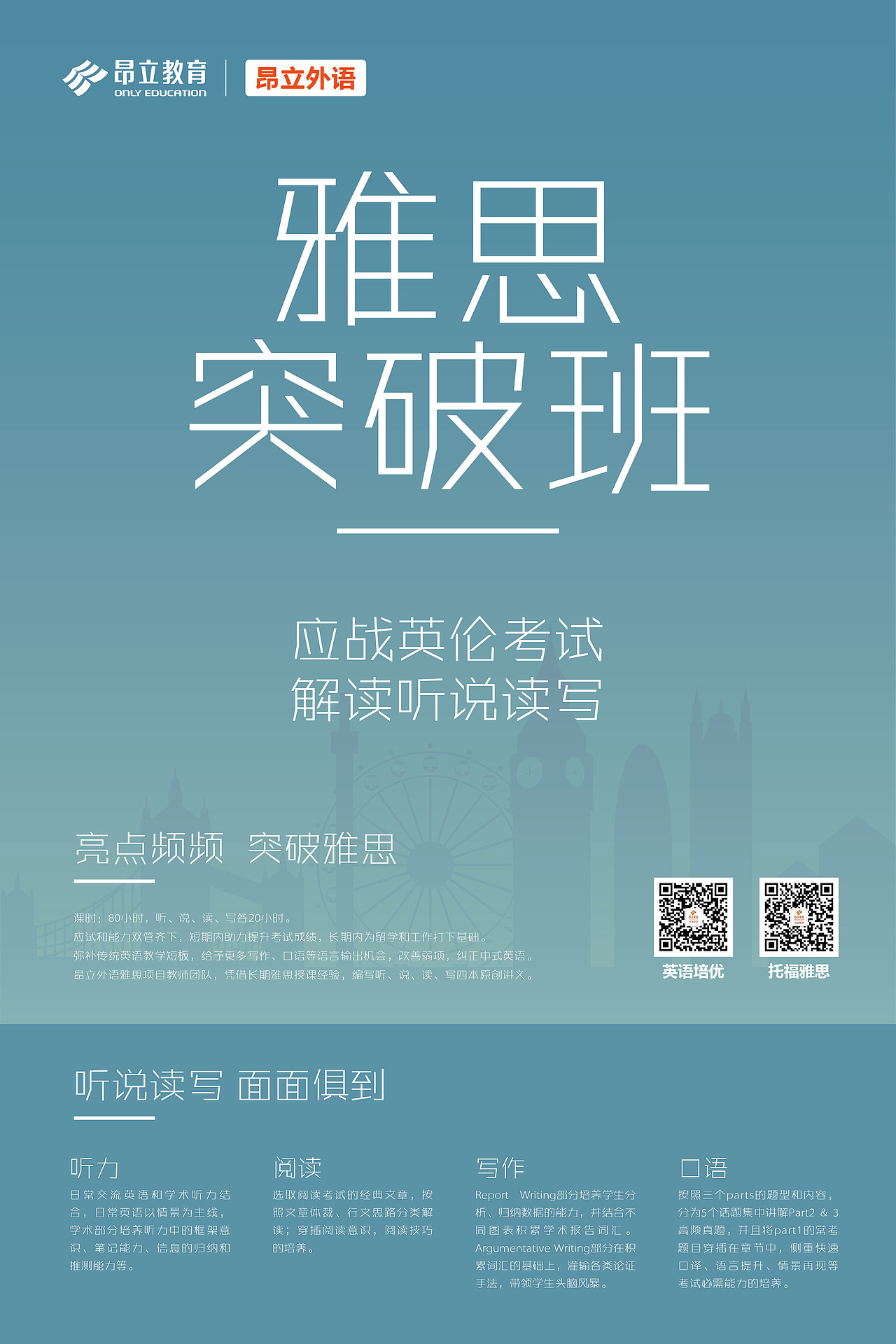 雅思培训课程海报