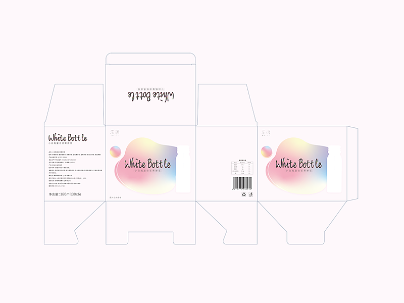 小白瓶美白口服液包裝設(shè)計（圖ZMTY4MDIwNDk2） - 包裝 - 站酷設(shè)計師飛天入地的柚子皮原創(chuàng)素材 - 站酷ZCOOL