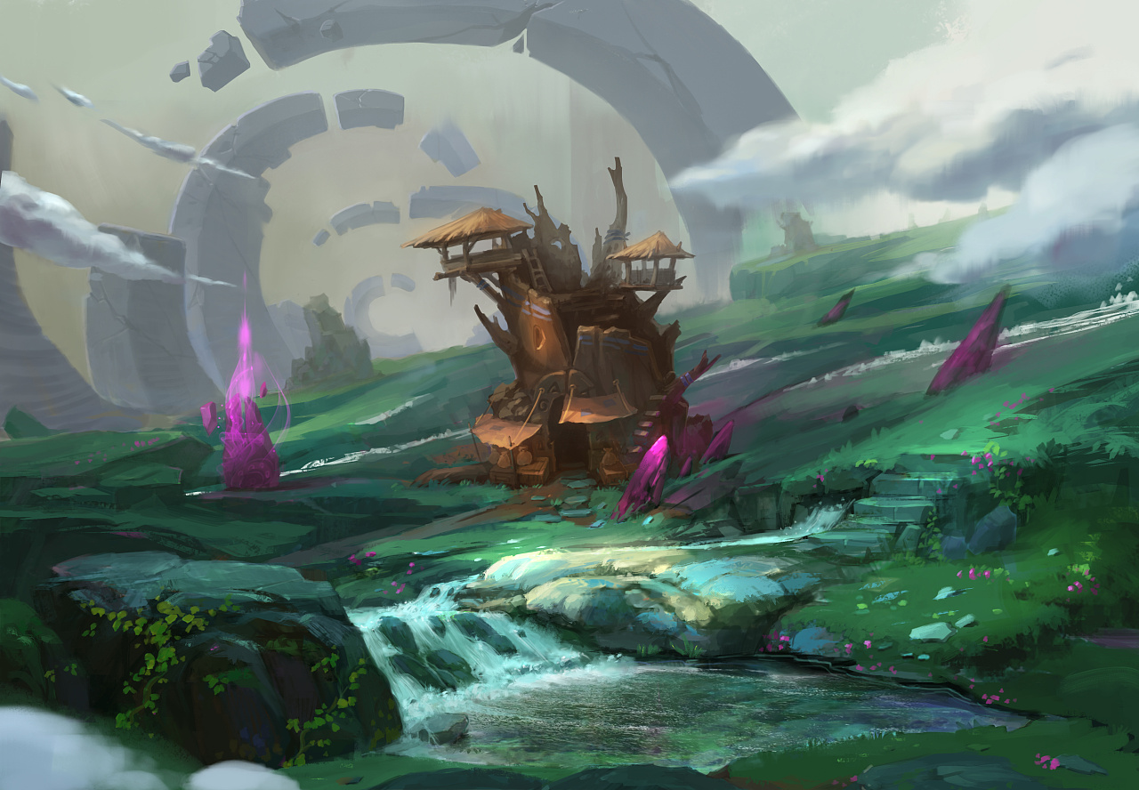 气氛图|插画|游戏原画|龙村 - 原创作品 - 站酷 (zcool)