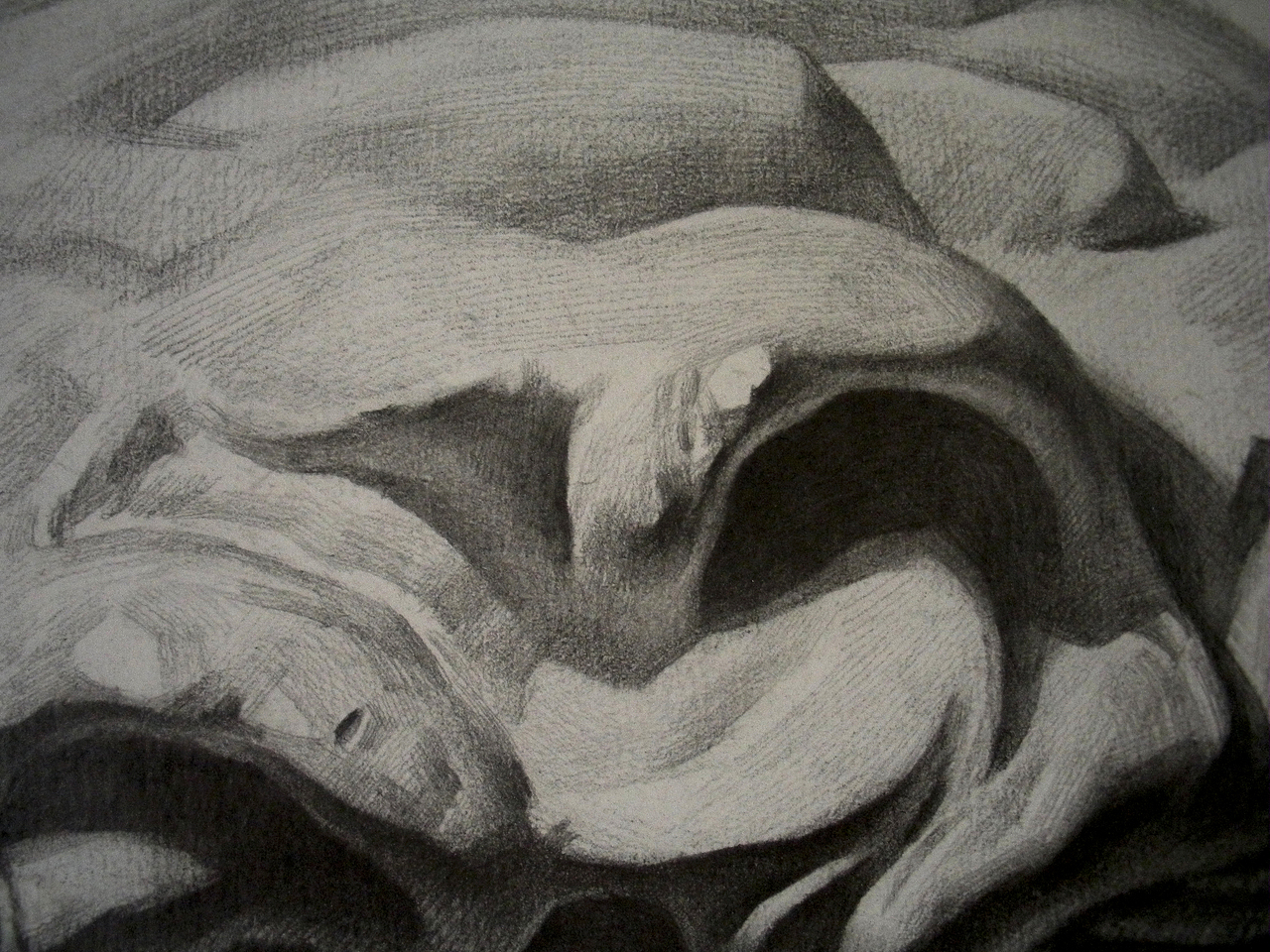 大衛(wèi)石膏像（鉛筆素描）（圖ZMTYzMTE3NzI=） - 繪畫 - 站酷設(shè)計(jì)師許歡原創(chuàng)素材 - 站酷ZCOOL