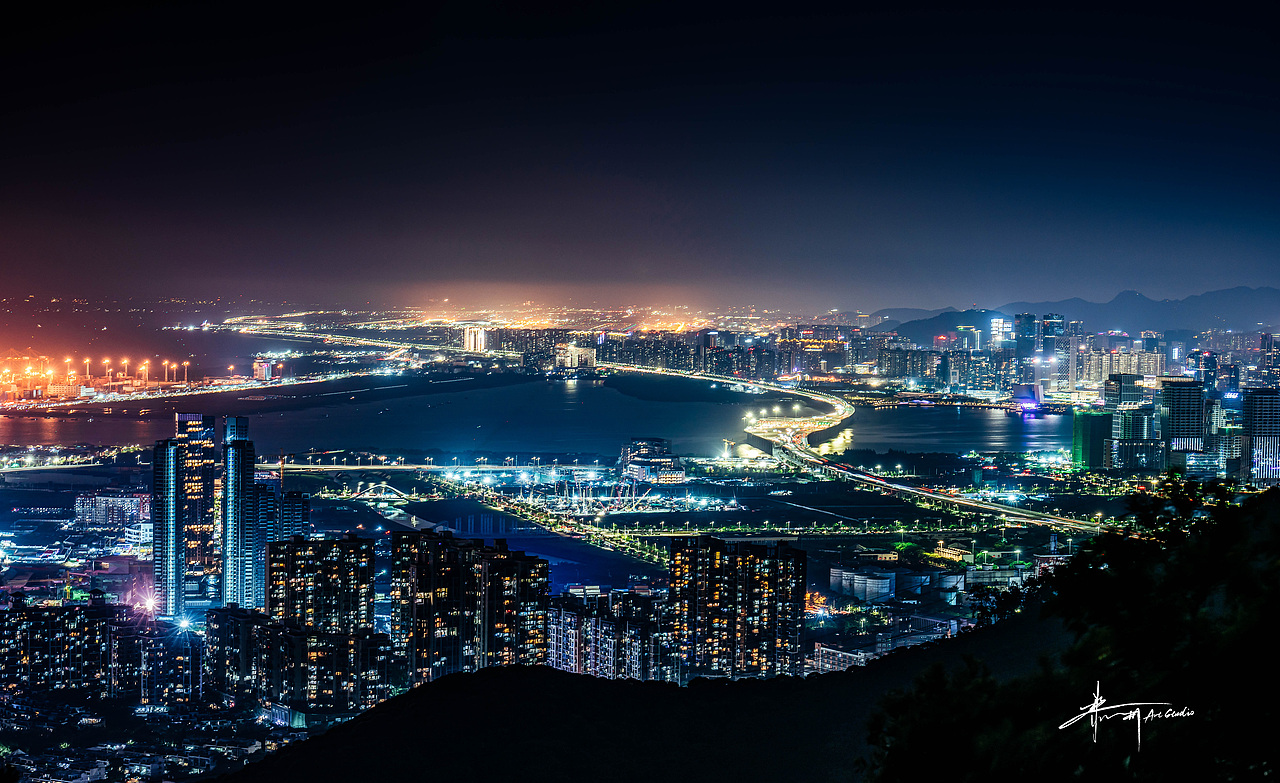 大湾区的都市夜色（图ZMjgyODUxNjIw） - 风光摄影 - 站酷设计师木杉远望原创素材 - 站酷ZCOOL