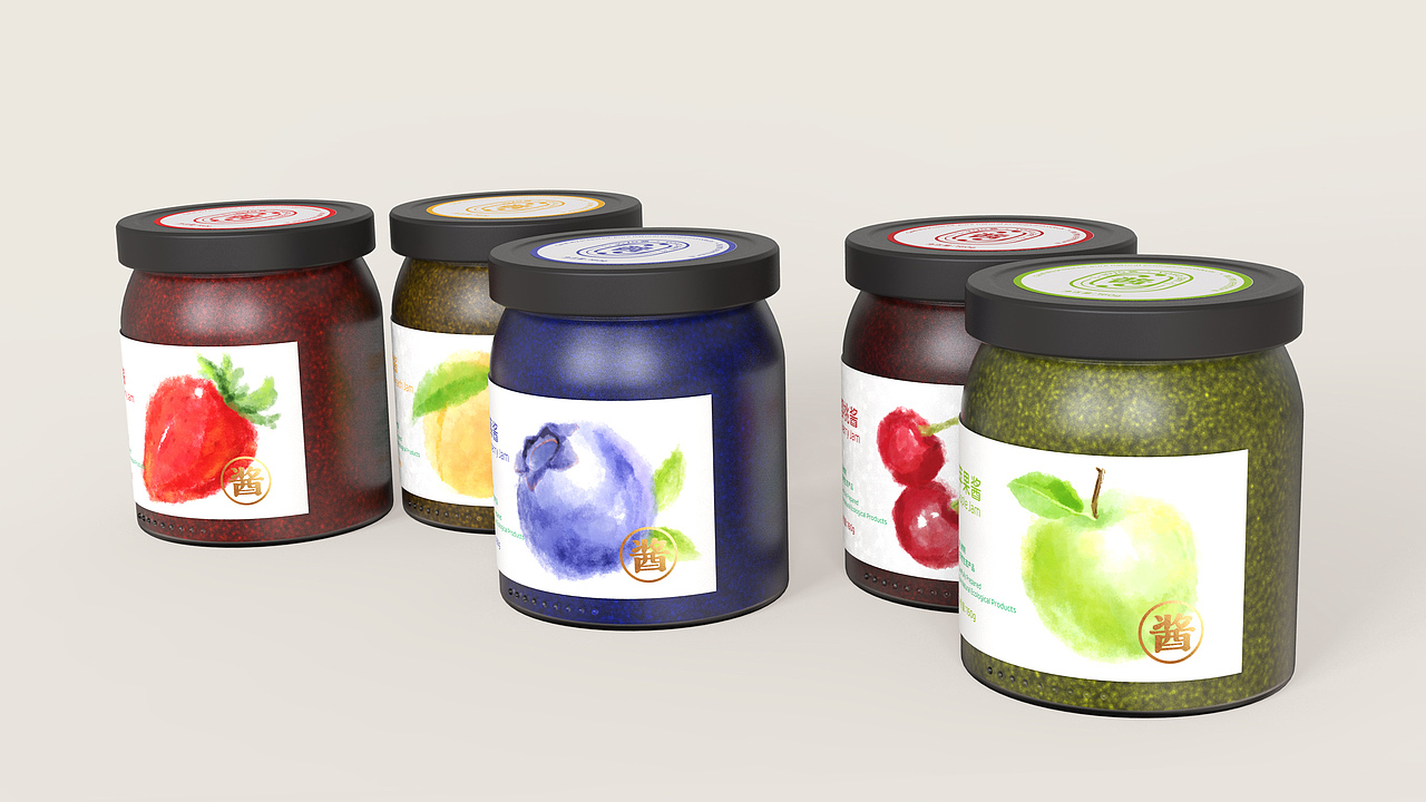 YOYO酱标志包装设计 | 果酱 简约 水彩 插画（图ZMjYxMDUwMDA0） - 包装 - 站酷设计师FORMER1988原创素材 - 站酷ZCOOL