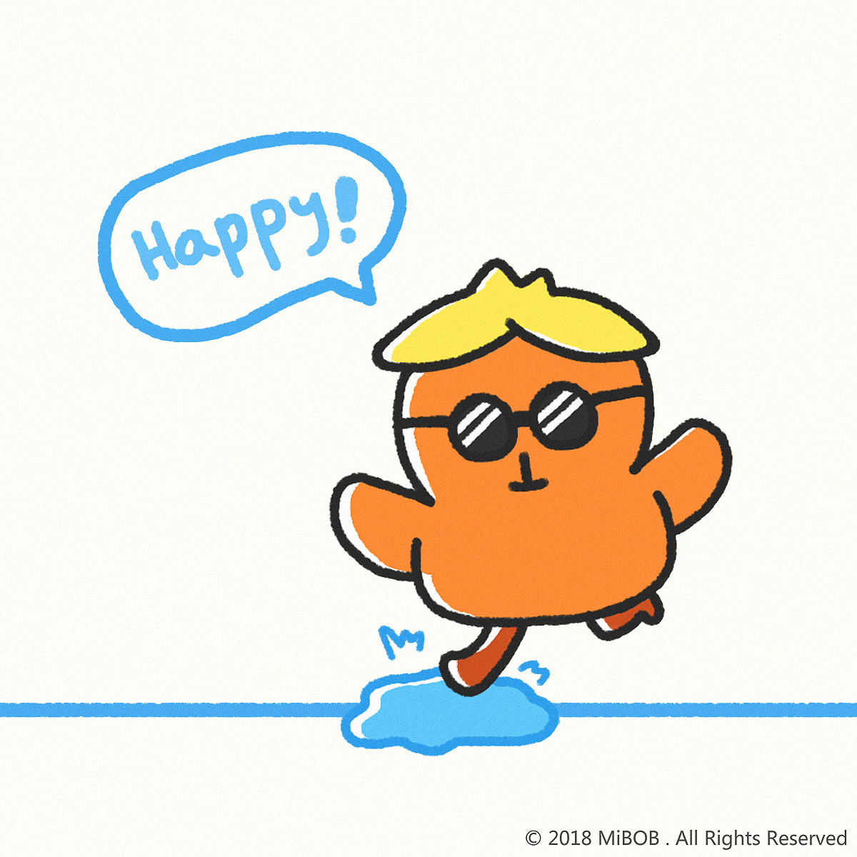 HAPPY系列作品！(｡•̀ᴗ-)✧（图ZMTI3NTQzOTA4） - 新锐潮流插画 - 站酷设计师MiBOB原创素材 - 站酷ZCOOL
