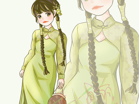 旗袍美人（个人主页-ZNjUyNDcyMDg=） - 创作习作 - 站酷设计师若翰Sweet原创素材 - 站酷ZCOOL