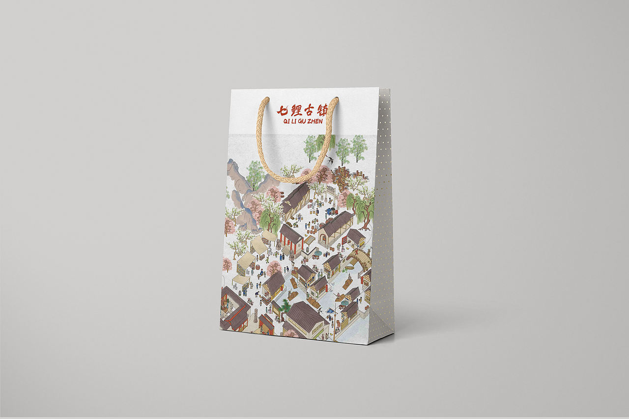 七鲤古镇文创设计（图ZMjY2Nzk0MDIw） - 商业插画 - 站酷设计师画手绘的何哈哈原创素材 - 站酷ZCOOL