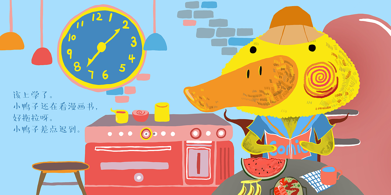 儿童绘本｜拖拉小鸭（图ZMTIzMzk2MjYw） - 儿童插画 - 站酷设计师祛魅研究所原创素材 - 站酷ZCOOL