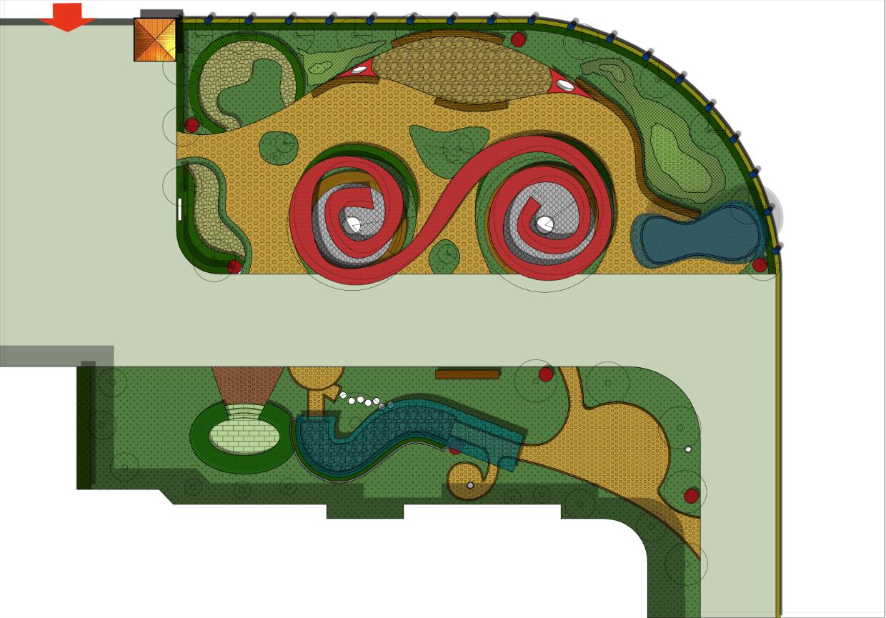 一个幼儿园景观设计的平面图