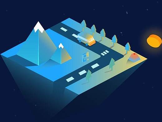 UI场景尝试 空中世界缩影