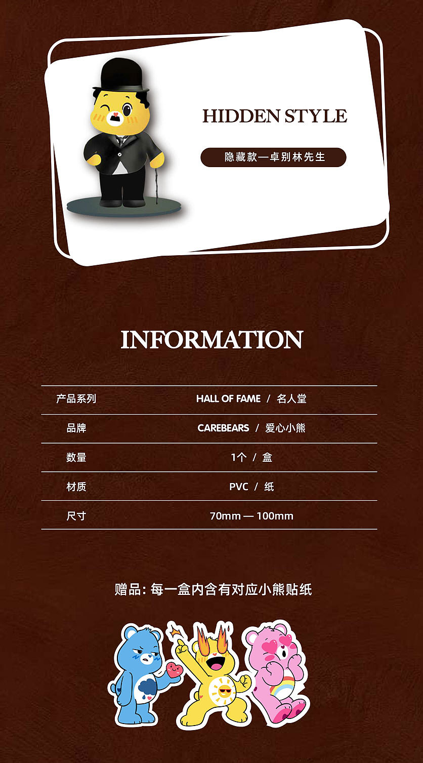 爱心小熊IP衍生盲盒设计——名人堂系列