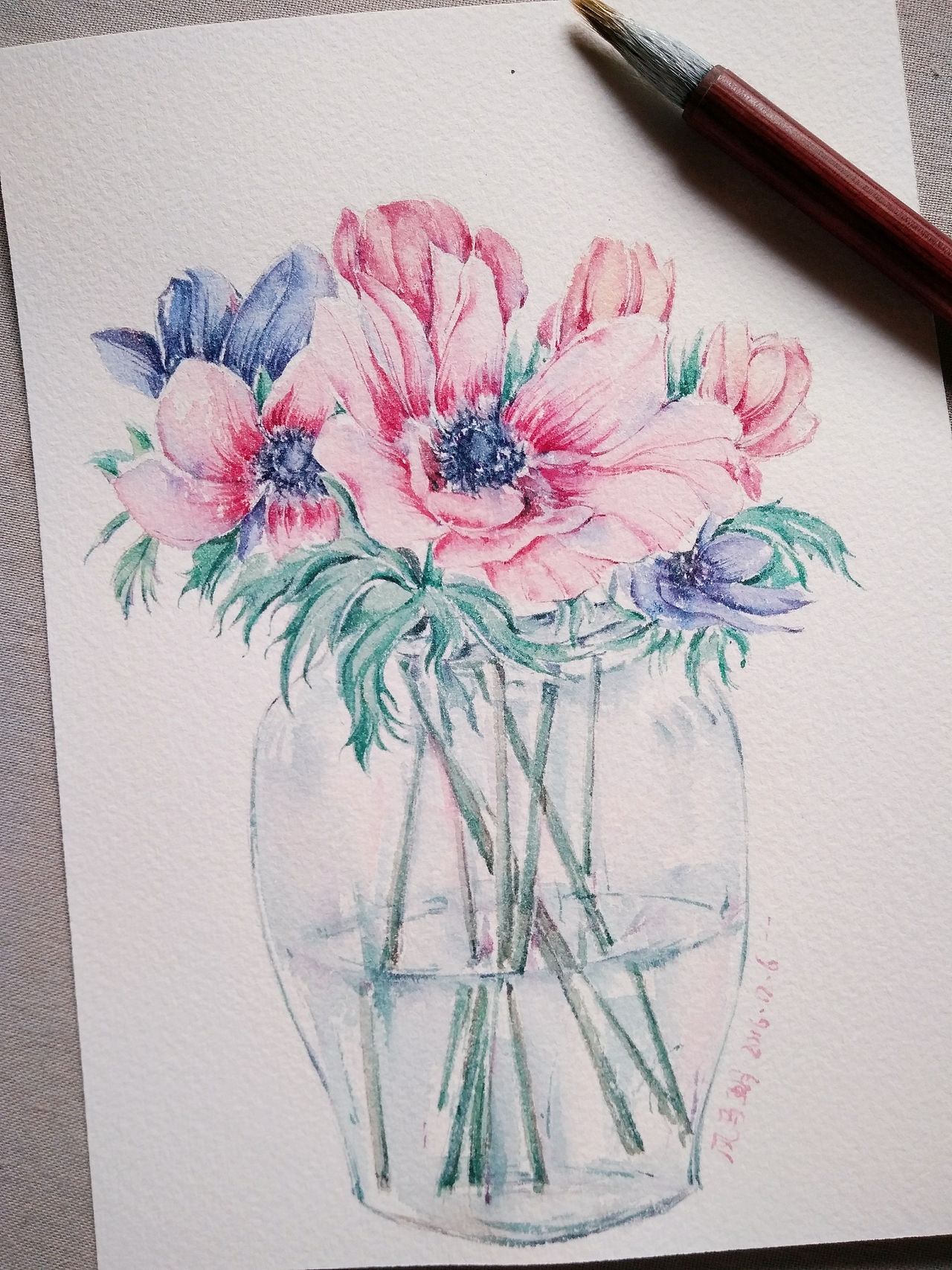 原创作品:水彩之花卉