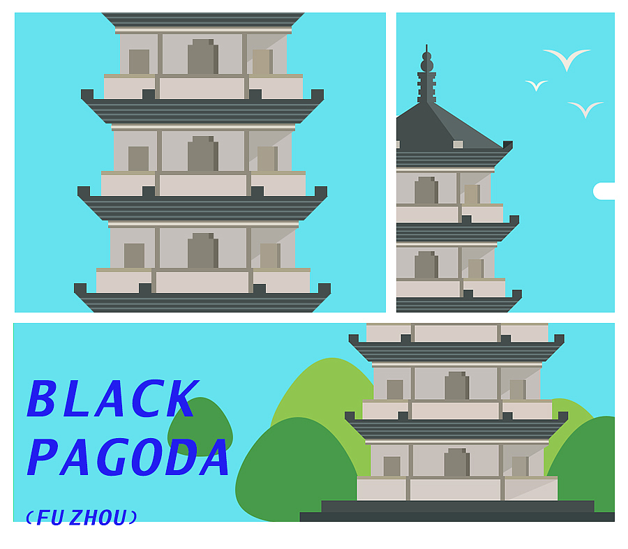 名胜古迹扁平化