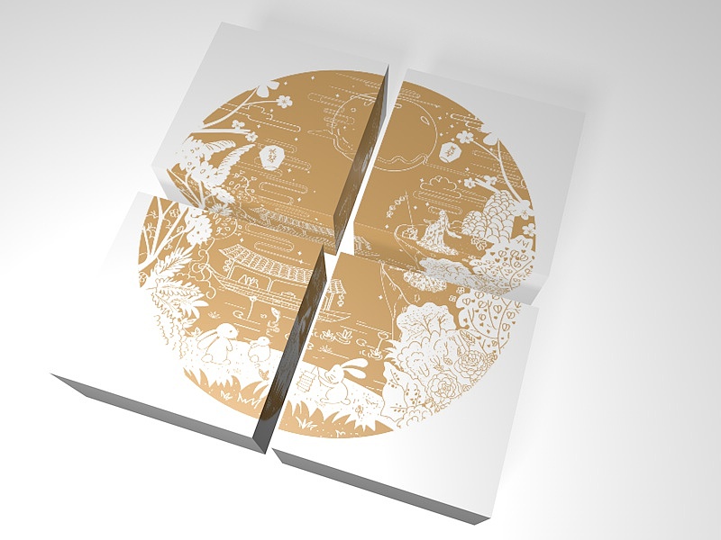 中秋月饼礼盒图案设计（图ZMTEzOTEzMzc2） - 图案 - 站酷设计师carolcou原创素材 - 站酷ZCOOL