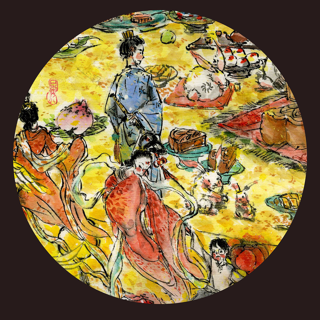 千里清光图(中秋贺图)(图ZMTI5NjA1NzQ0) - 艺术插画 - 站酷设计师懿晏原创素材 - 站酷ZCOOL
