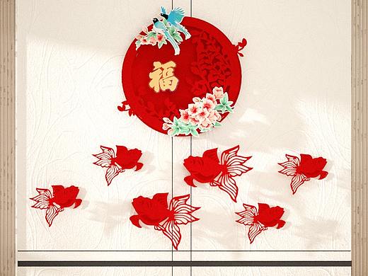 新年装饰的产品加使用场景渲染图