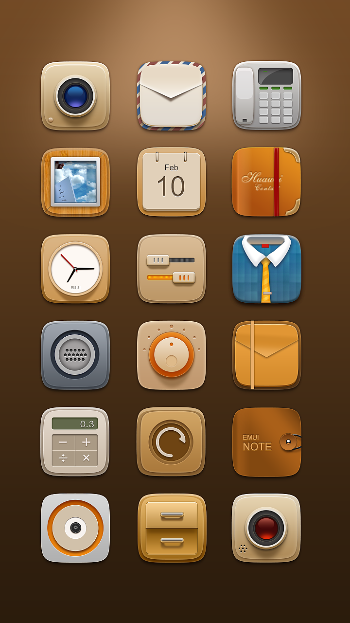 拟物化手机app图标