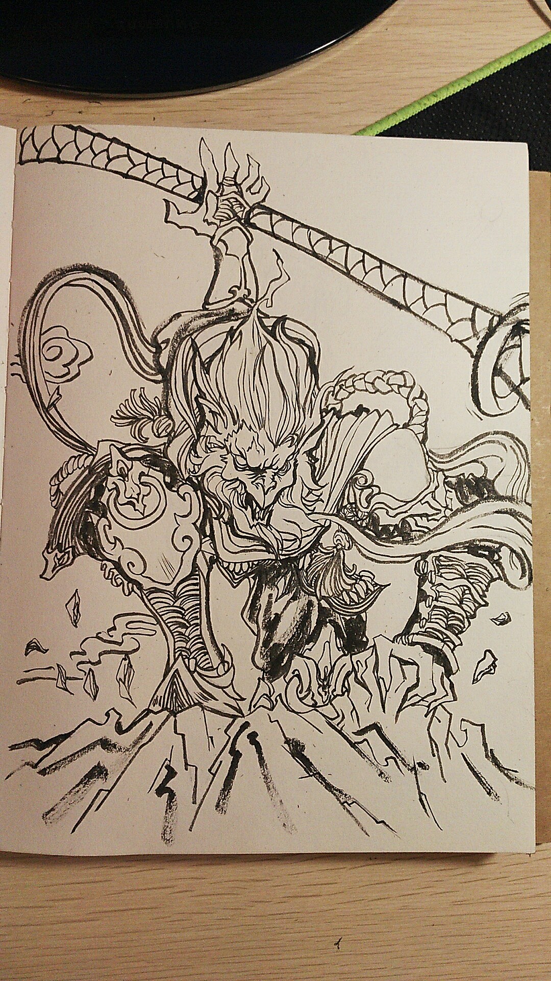 手绘练习,祝《悟空传》大火,献上大师兄一枚