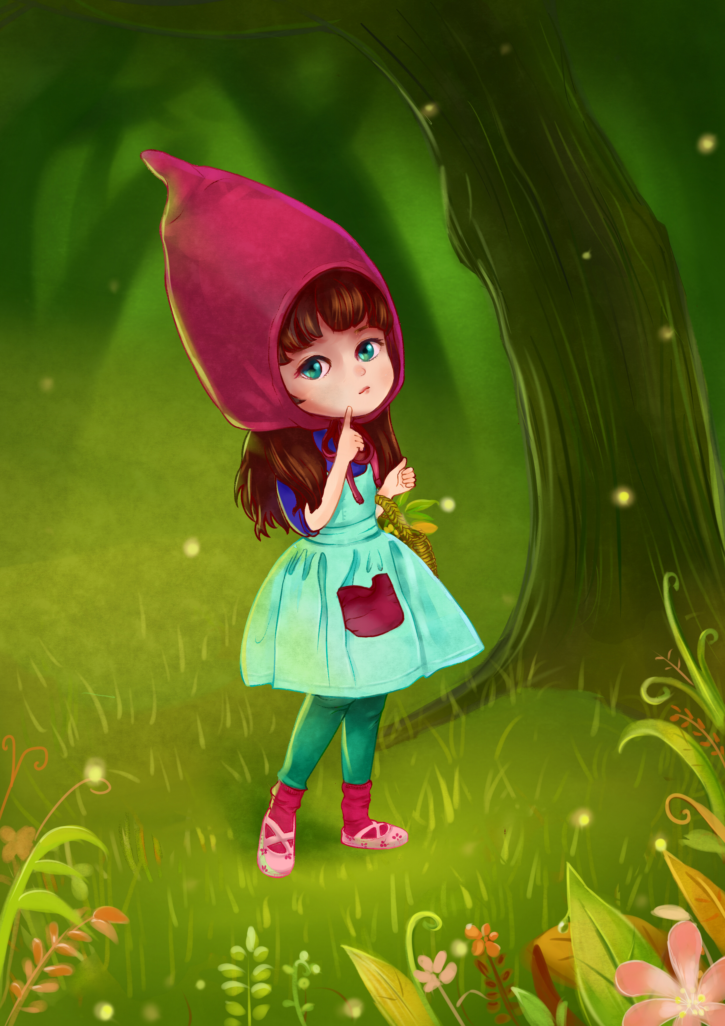 森林里的小女孩