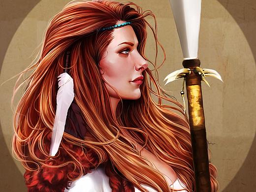 歐美女戰(zhàn)士（個人主頁-ZMjYwODk5MzI=） - 創(chuàng)作習(xí)作 - 站酷設(shè)計師陳大艷原創(chuàng)素材 - 站酷ZCOOL