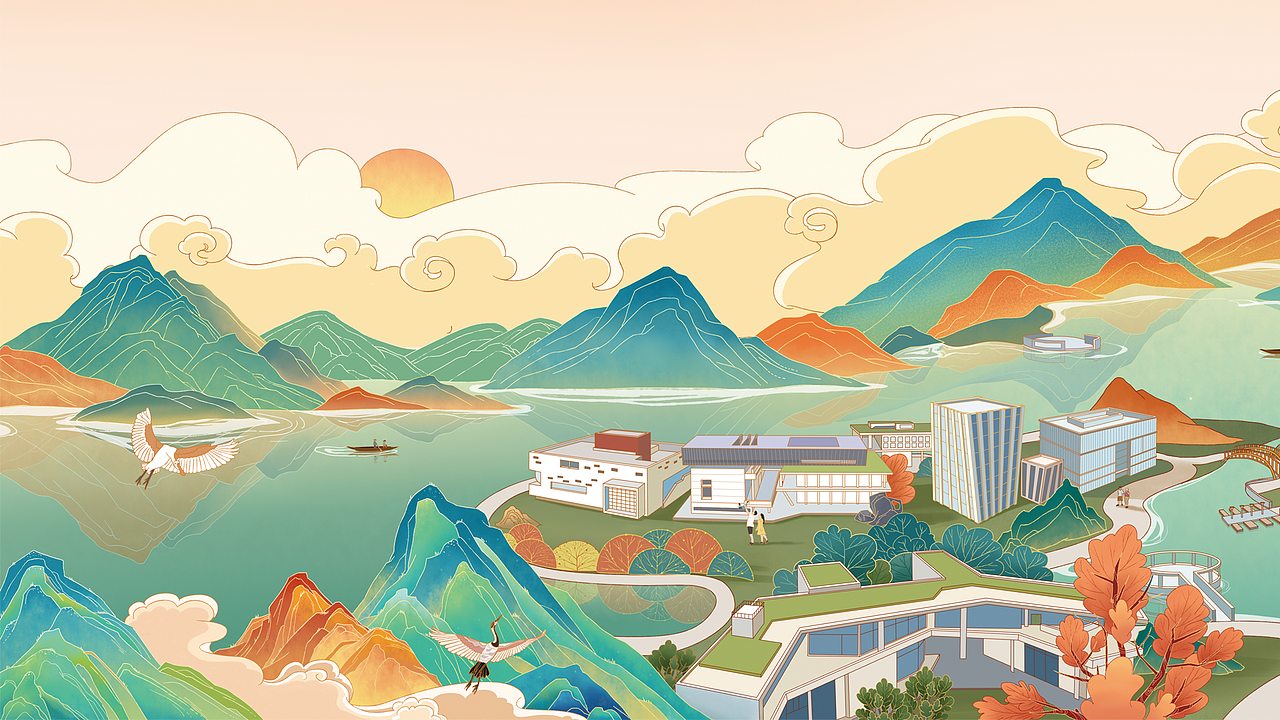 深圳坪山记忆馆画卷（图ZMjMwNTU3ODMy） - 商业插画 - 站酷设计师mumu耍太极原创素材 - 站酷ZCOOL