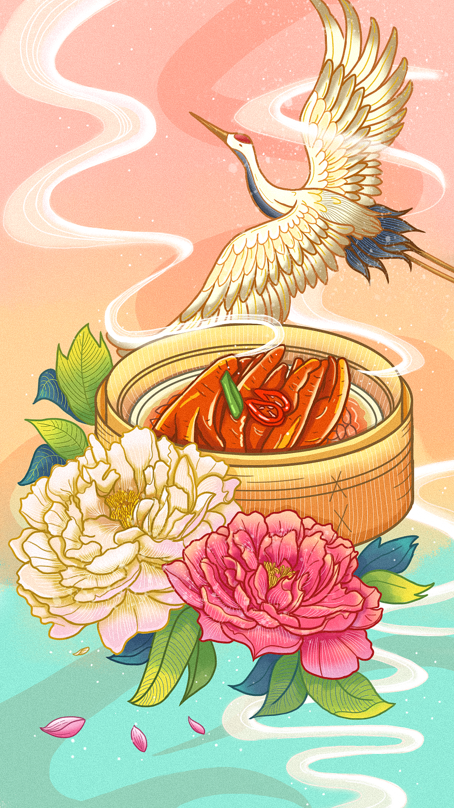 广东的早茶（图ZMjU1NDIxMzc2） - 商业插画 - 站酷设计师木心设计原创素材 - 站酷ZCOOL