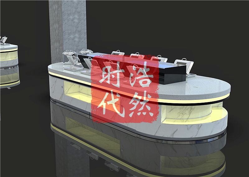 学校教师餐厅大理石台面双侧自助餐台定制移动布菲台
