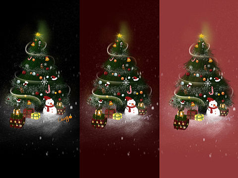 圣诞树 平安夜（个人主页-ZNjEyNzM2ODg=） - 艺术插画 - 站酷设计师羊咩咩cnc原创素材 - 站酷ZCOOL
