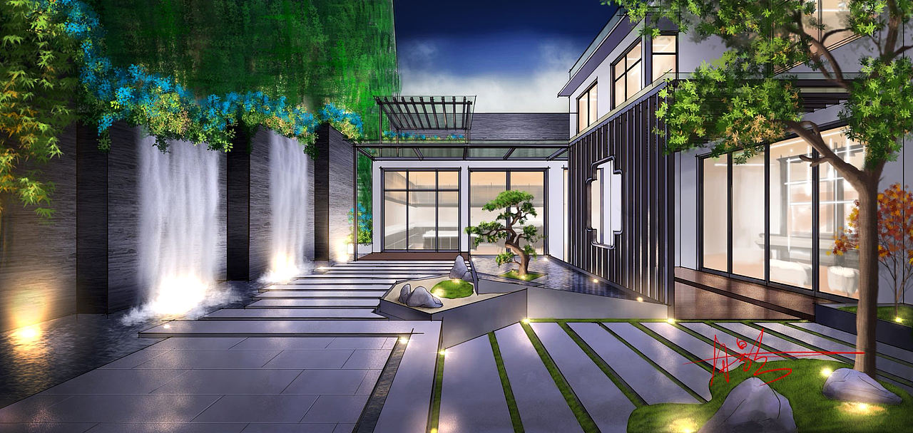 纯粹手绘—建筑景观手绘作品欣赏（图ZMjQwMzgxMjQ0） - 建筑设计 - 站酷设计师纯粹手绘原创素材 - 站酷ZCOOL