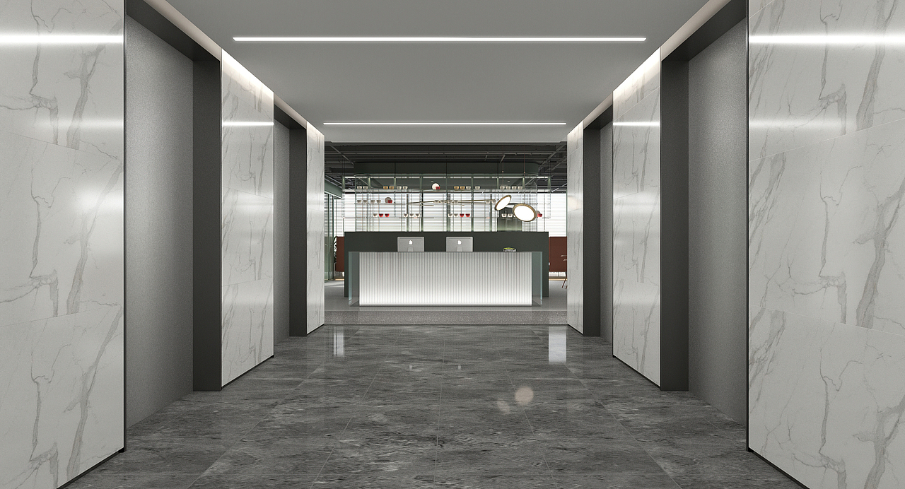 现代办公空间 效果图表现