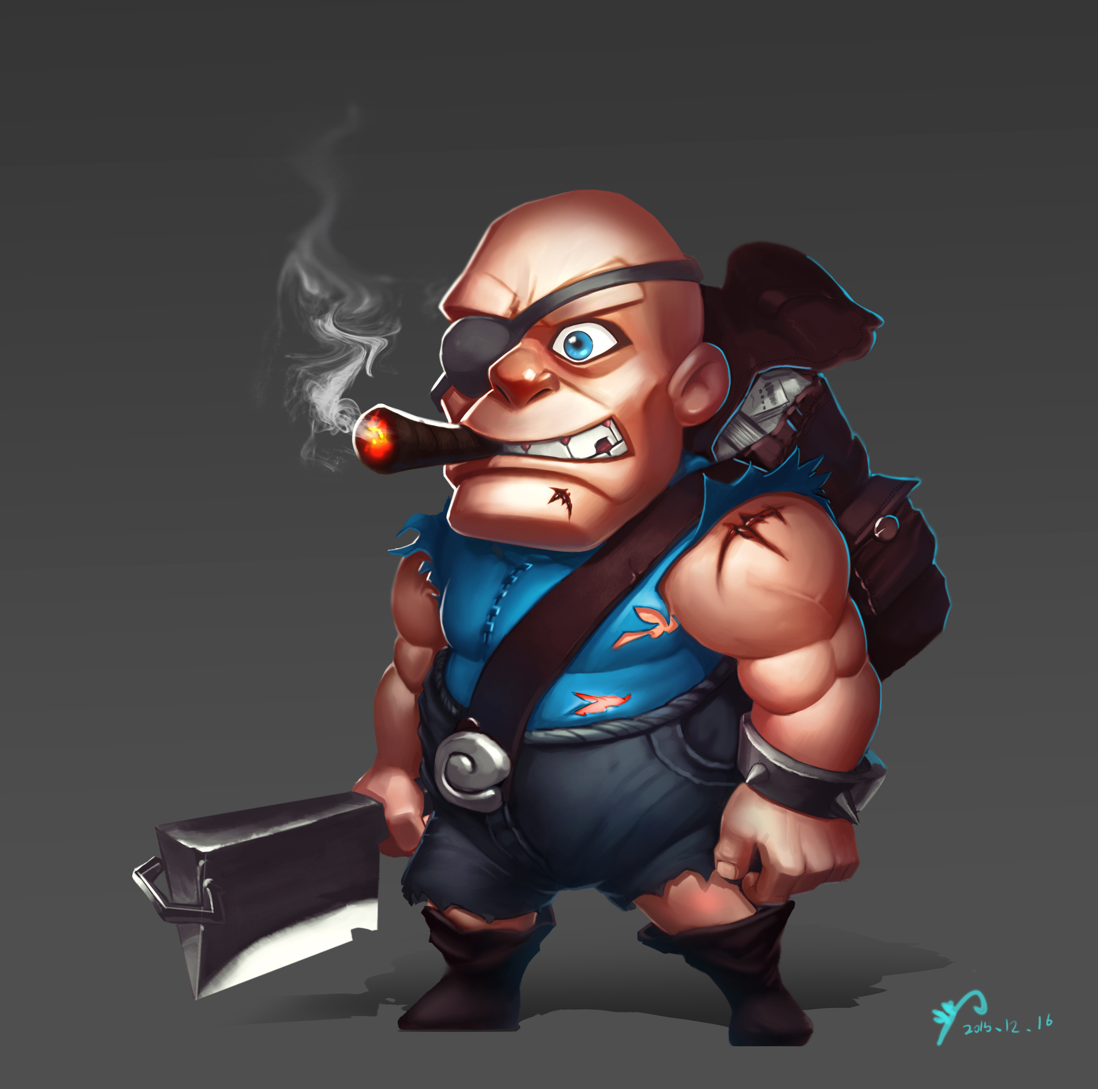 q版原画,欧美风卡通