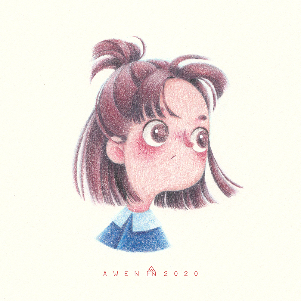 彩铅手绘头像2.