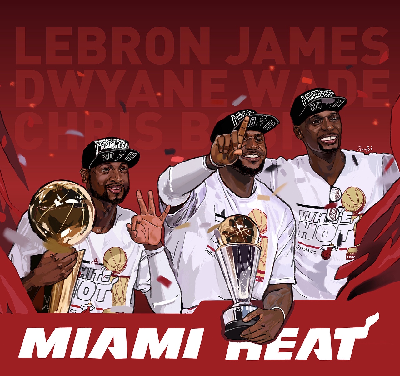 迈阿密热火 三巨头（图ZMjIxODc5Nzgw） - 创作习作 - 站酷设计师InitialZ原创素材 - 站酷ZCOOL