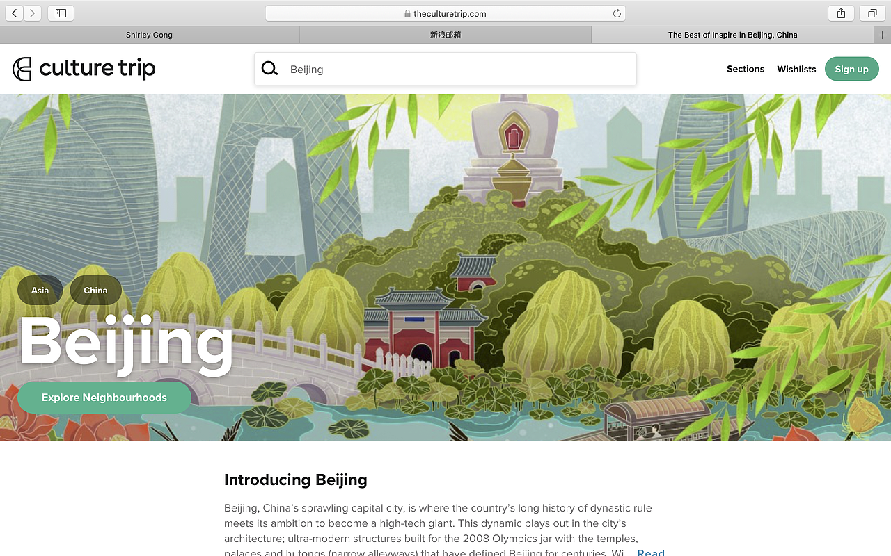 City header: Beijing for Culture Trip