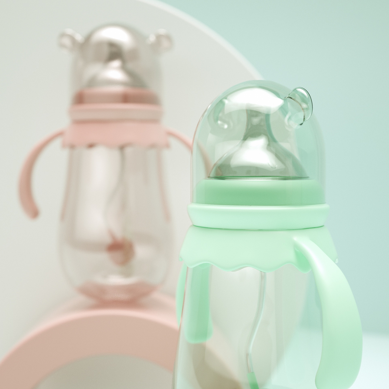 【包邮】婴儿PP塑料奶瓶宽口带手柄婴儿奶瓶母婴用品厂价直销OEM-阿里巴巴