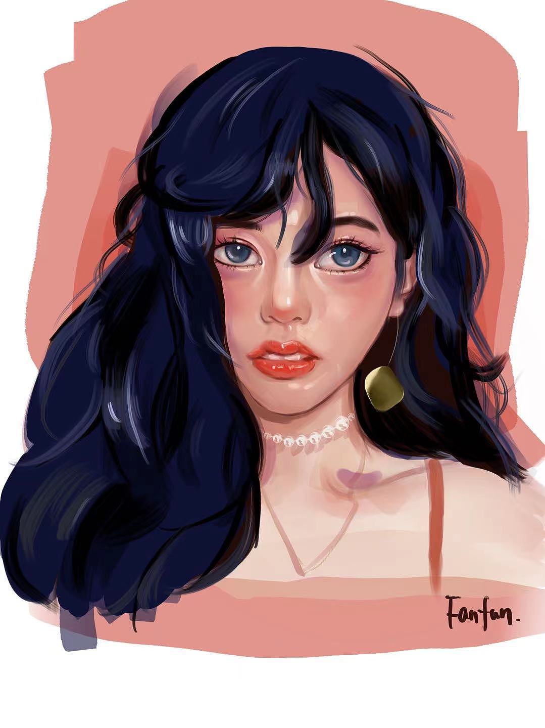 男女插画头像约稿