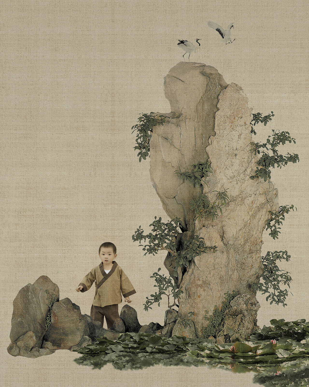 一组灰常勉强的儿童工笔画图片