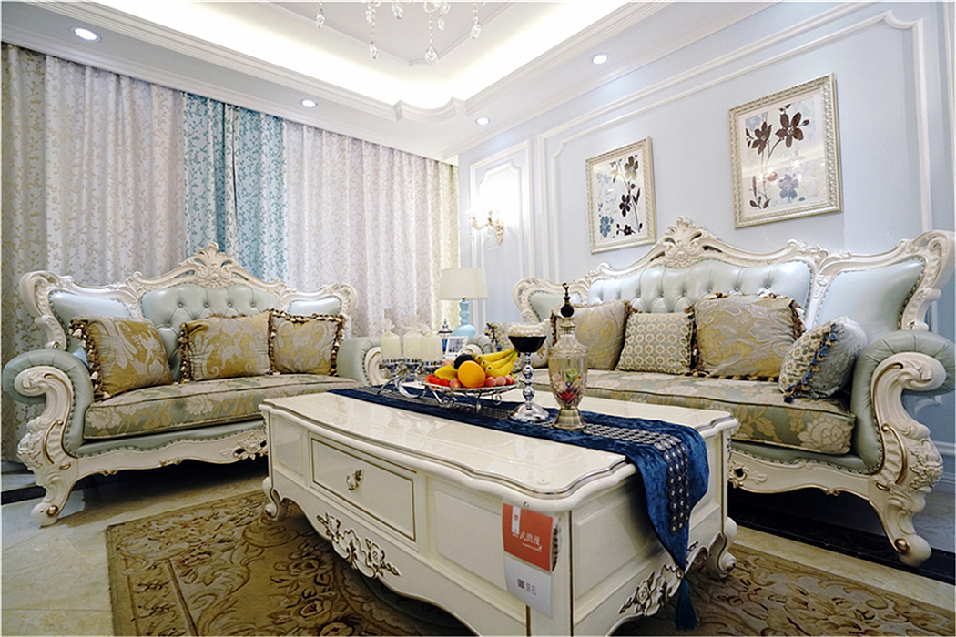 【西安盛腾家装】法式浪漫风格-样板间装修效果图