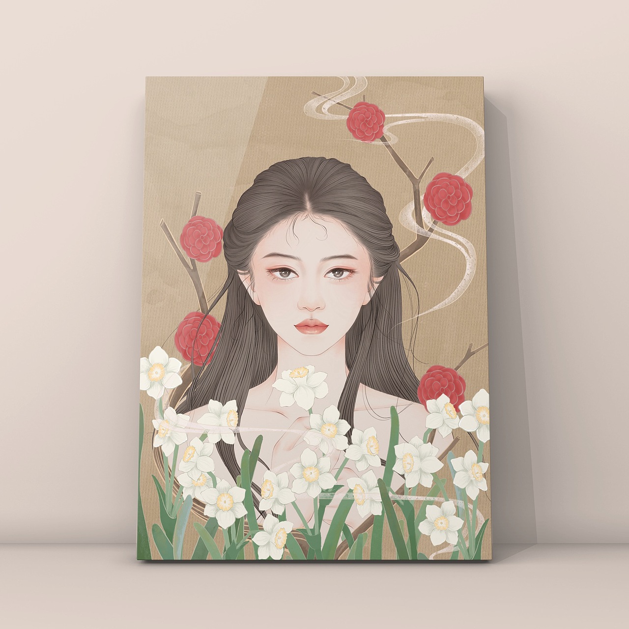 原创插画，美人花语：水仙（图ZMzI3ODkwNTI0） - 创作习作 - 站酷设计师安晓Annxiao原创素材 - 站酷ZCOOL