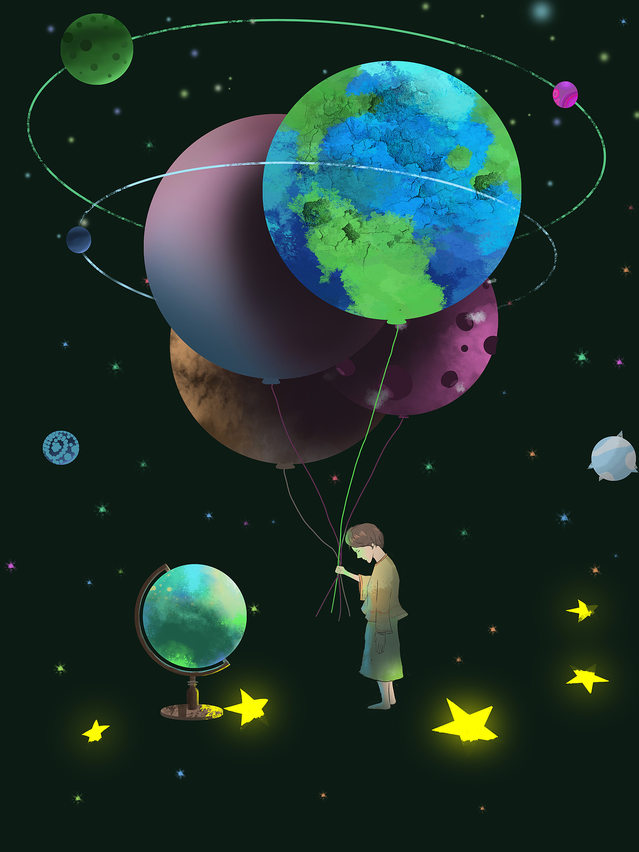 晚安，好梦。（图ZMTQ5NTIyMTYw） - 儿童插画 - 站酷设计师王小明做设计原创素材 - 站酷ZCOOL